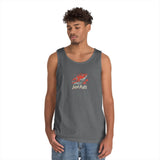 Fishing Vibes Unisex Heavy Cotton Tank Top, Summer Apparel, Outdoor Wear, Gift for Fishermen, Beach Day Outfit, Casual Style
