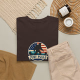 Just Pulls Bigfoot Shirt – American Flag Bigfoot Graphic Tee