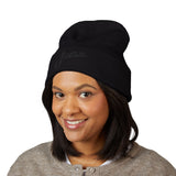 Rest Bells Embroidered Cuffed Beanie — Classic Knit Winter Hat