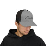 Trucker Cap — Minimalist Wave Logo "Just Kulls" Mesh Snapback