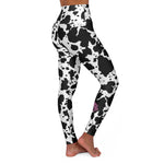 Cow Print High Waisted Yoga Leggings (AOP)