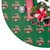 Vintage Style Christmas Tree Skirt - Just Pulls Design for Holiday Cheer