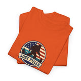 Just Pulls Bigfoot Shirt – American Flag Bigfoot Graphic Tee
