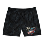 BlueFin Tuna Camo Print Men's Mid-Length Swim Shorts (AOP)