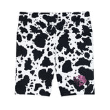 Trendy Workout Shorts for Women, Sporty Activewear, Gym Shorts, Cow Print Activewear, Fun Fitness Outfit