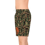Camo Print Men's Mid-Length Swim Shorts (AOP)