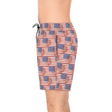 USA Print Men's Mid-Length Swim Shorts (AOP)