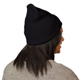 Rest Bells Embroidered Cuffed Beanie — Classic Knit Winter Hat