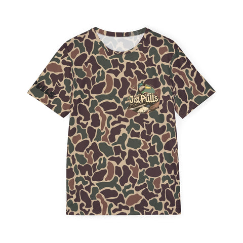 Camouflage Duck Jersey, Athletic Tee, Men's Casual Wear, Gym Shirt, Outdoor Clothing, Gift for Sports Enthusiasts