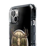 Clear Magnetic Phone Case — 'Just Pulls' Deer Skull Hunting Design