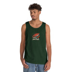 Fishing Vibes Unisex Heavy Cotton Tank Top, Summer Apparel, Outdoor Wear, Gift for Fishermen, Beach Day Outfit, Casual Style