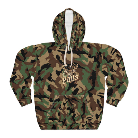 Camo Deer Unisex Hoodie, Outdoor Wear, Fishing Gift, Hunting Apparel, Cozy Sweatshirt, Nature Lover Hoodie
