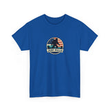 Just Pulls Bigfoot Shirt – American Flag Bigfoot Graphic Tee