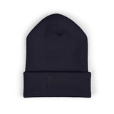 Rest Bells Embroidered Cuffed Beanie — Classic Knit Winter Hat