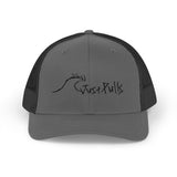 Trucker Cap — Minimalist Wave Logo "Just Kulls" Mesh Snapback