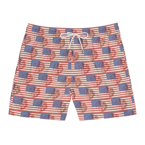 USA Print Men's Mid-Length Swim Shorts (AOP)