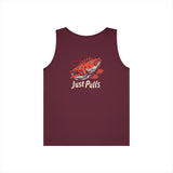 Fishing Vibes Unisex Heavy Cotton Tank Top, Summer Apparel, Outdoor Wear, Gift for Fishermen, Beach Day Outfit, Casual Style