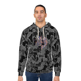 USA Black Camo Fish Unisex Hoodie, Outdoor Wear, Fishing Gift, Hunting Apparel, Cozy Sweatshirt, Nature Lover Hoodie