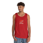 Fishing Vibes Unisex Heavy Cotton Tank Top, Summer Apparel, Outdoor Wear, Gift for Fishermen, Beach Day Outfit, Casual Style