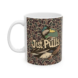 Duck camo Eco-Friendly Ceramic Mug - Perfect for Coffee Lovers, Retro Design with Nature Elements
