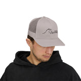 Trucker Cap — Minimalist Wave Logo "Just Kulls" Mesh Snapback