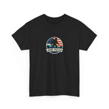 Just Pulls Bigfoot Shirt – American Flag Bigfoot Graphic Tee