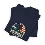 Just Pulls Bigfoot Shirt – American Flag Bigfoot Graphic Tee