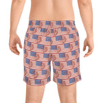 USA Print Men's Mid-Length Swim Shorts (AOP)