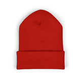 Rest Bells Embroidered Cuffed Beanie — Classic Knit Winter Hat
