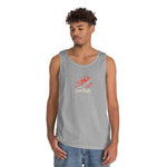Fishing Vibes Unisex Heavy Cotton Tank Top, Summer Apparel, Outdoor Wear, Gift for Fishermen, Beach Day Outfit, Casual Style