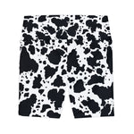 Trendy Workout Shorts for Women, Sporty Activewear, Gym Shorts, Cow Print Activewear, Fun Fitness Outfit