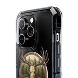Clear Magnetic Phone Case — 'Just Pulls' Deer Skull Hunting Design
