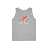 Fishing Vibes Unisex Heavy Cotton Tank Top, Summer Apparel, Outdoor Wear, Gift for Fishermen, Beach Day Outfit, Casual Style