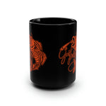 Orange & Black Mug, 15oz