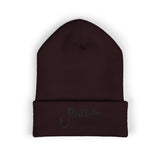 Rest Bells Embroidered Cuffed Beanie — Classic Knit Winter Hat