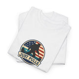 Just Pulls Bigfoot Shirt – American Flag Bigfoot Graphic Tee