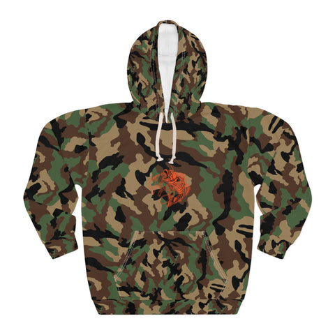 Camo Fish Unisex Hoodie, Outdoor Wear, Fishing Gift, Hunting Apparel, Cozy Sweatshirt, Nature Lover Hoodie