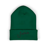 Rest Bells Embroidered Cuffed Beanie — Classic Knit Winter Hat