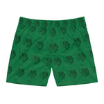 Green Men's Mid-Length Swim Shorts (AOP)