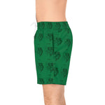 Green Men's Mid-Length Swim Shorts (AOP)