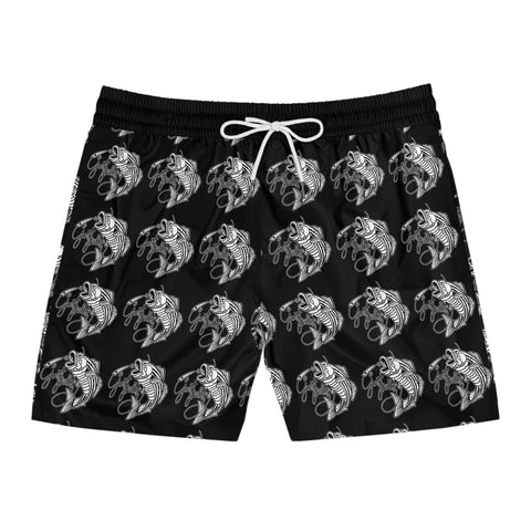 B&W Men's Mid-Length Swim Shorts (AOP)