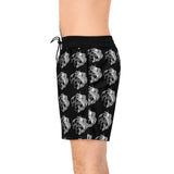 B&W Men's Mid-Length Swim Shorts (AOP)