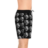 B&W Men's Mid-Length Swim Shorts (AOP)