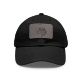 Dad Hat with Leather Patch Fish