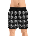 B&W Men's Mid-Length Swim Shorts (AOP)