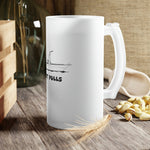 Boat logo Frosted Glass Beer Mug