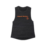 Women's Flowy Scoop Muscle Tank. Squat