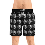 B&W Men's Mid-Length Swim Shorts (AOP)