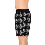 B&W Men's Mid-Length Swim Shorts (AOP)