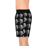 B&W Men's Mid-Length Swim Shorts (AOP)